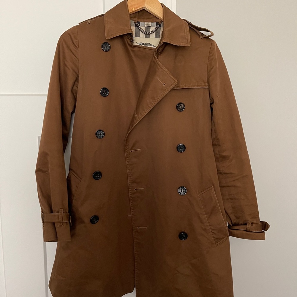 Burberry Chocolate Brown Trench Coat
